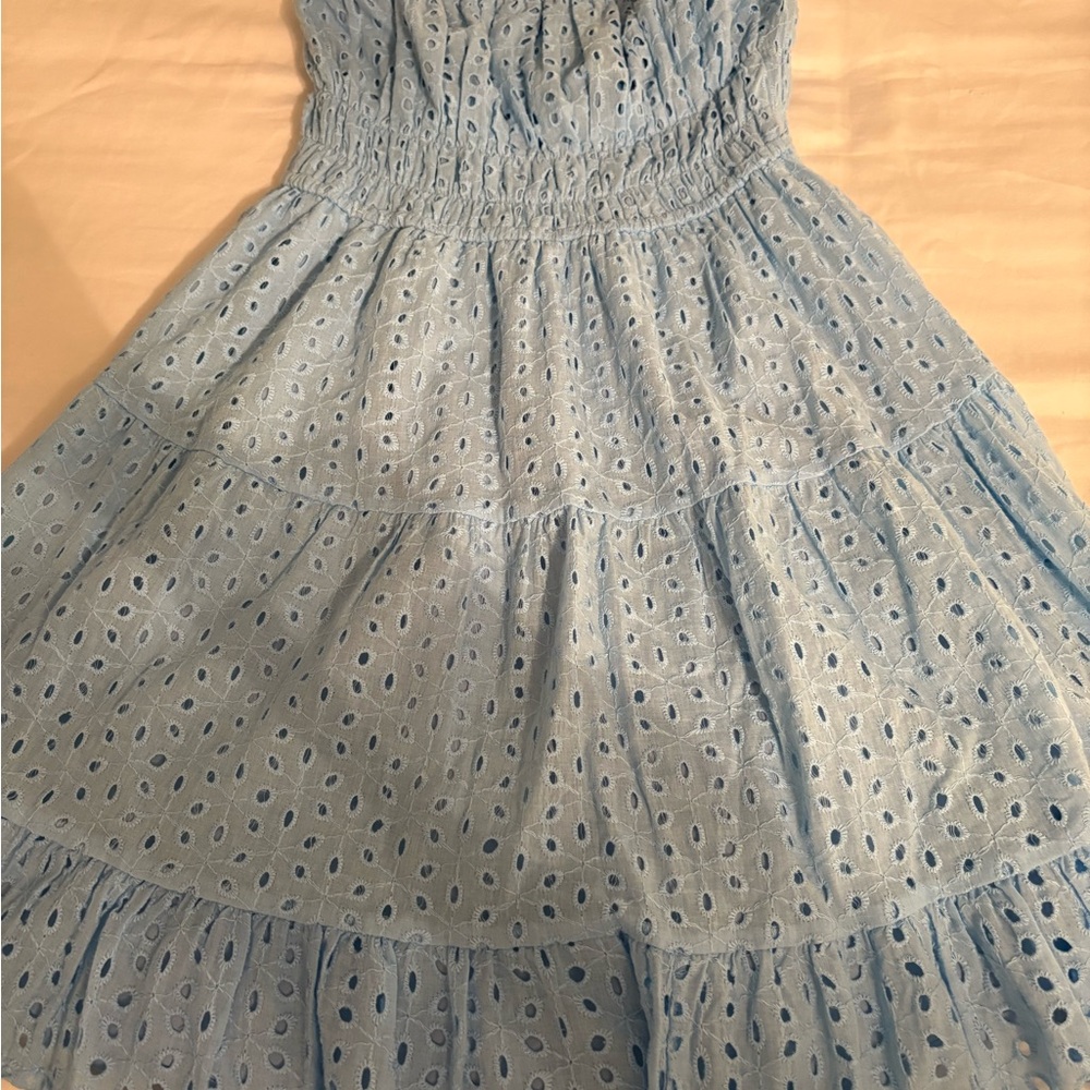 Blue Eyelet Dress